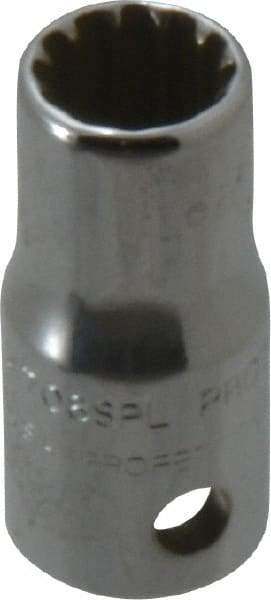 Proto - 1/4" Drive, 1/4" Socket, Spline Socket - 12 Points, 59/64" OAL - Americas Industrial Supply