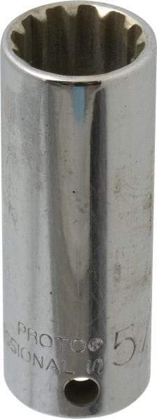 Proto - 3/8" Drive, 5/8" Socket, Spline Socket - 12 Points, 2-3/8" OAL - Americas Industrial Supply