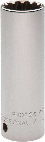 Proto - 1/2" Drive, 13/16" Socket, Spline Socket - 12 Points, 3-3/8" OAL - Americas Industrial Supply