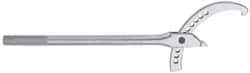 Facom - 8-21/32" to 12-3/4" Capacity, Satin Chrome Finish, Adjustable Hook Spanner Wrench - 25-19/32" OAL, 19mm Hook Pin Height - Americas Industrial Supply