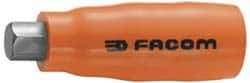 Facom - 3/8" Drive, 7mm Hex Bit Socket - 2-9/16" OAL, 25/64" Bit Length, Insulated - Americas Industrial Supply