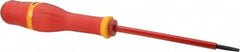 Facom - 200mm OAL Standard Slotted Screwdriver - 100mm Blade Length, Round Shank, Ergonomic Handle - Americas Industrial Supply