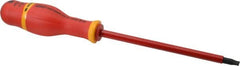 Facom - 269mm OAL Standard Slotted Screwdriver - 150mm Blade Length, Round Shank, Ergonomic Handle - Americas Industrial Supply