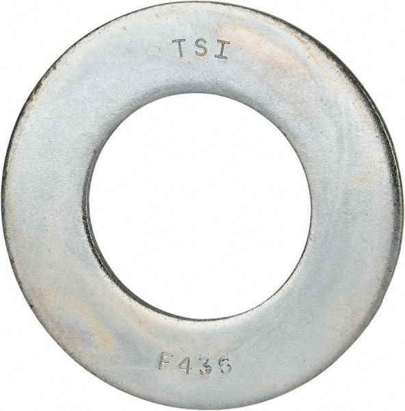 Value Collection - 1-3/4" Screw, Grade 8 Alloy Steel SAE Flat Washer - 1-7/8" ID x 3-3/8" OD, 0.196" Thick, Zinc-Plated Finish - Americas Industrial Supply