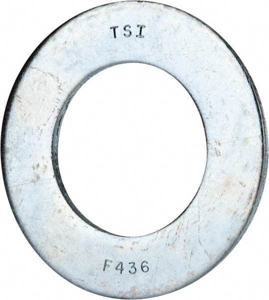 Value Collection - 2" Screw, Grade 8 Alloy Steel SAE Flat Washer - 2-1/8" ID x 3-3/4" OD, 0.196" Thick, Zinc-Plated Finish - Americas Industrial Supply