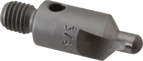 Made in USA - 2-1/2" OAL, 3/8" Head Diam, 2 Flute, 100° Incl Angle, Integral Pilot, Adjustable Stop Countersink - Americas Industrial Supply