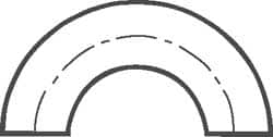 VNE - 2", Unpolished Style, Sanitary Stainless Steel Pipe 180° U Bend - Butt Weld x Butt Weld Connection, Grade 304 - Americas Industrial Supply