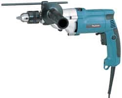 Makita - 120 Volt 3/4" Keyed Chuck Electric Hammer Drill - 0 to 24,000 BPM, 0 to 2,900 RPM, Reversible - Americas Industrial Supply