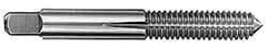 Kennametal - 1-8 UNC 3B 4 Flute Oxide Finish High Speed Steel Straight Flute Standard Hand Tap - Plug, Right Hand Thread, 5-1/8" OAL, 2-1/2" Thread Length, H4 Limit, Oversize - Americas Industrial Supply
