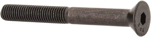 Value Collection - 1/4-28 UNF Hex Socket Drive, 82° Flat Screw - Alloy Steel, Black Oxide Finish, Partially Threaded, 2-1/4" OAL - Americas Industrial Supply
