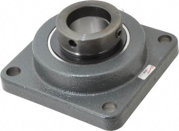 Browning - 2" ID, 6-3/8" OAL x 6-3/8" OAH 4-Bolt Flange - 6,601 Lb Static Cap, 9,752 Lb Dyn Cap, 5-1/8" Btw Mnt Hole Ctrs, Cast Iron - Americas Industrial Supply