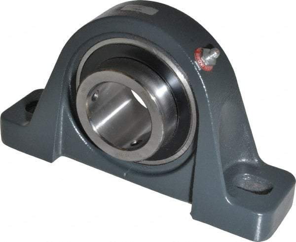 Browning - 1-15/16" ID, 8-13/16" OAL x 4-31/32" OAH Pillow Block - 5,216 Lb Static Cap, 7,889 Lb Dyn Cap, 6-15/16" Btw Mnt Hole Ctrs, 2-1/2" Base-to-Ctr Ht, Cast Iron - Americas Industrial Supply