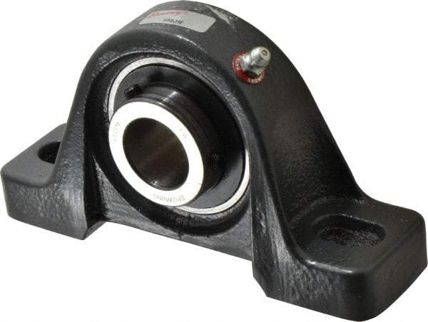 Browning - 1" ID, 6-3/16" OAL x 3-11/32" OAH Pillow Block - 2,567 Lb Static Cap, 4,381 Lb Dyn Cap, 4-5/8" Btw Mnt Hole Ctrs, 1-3/4" Base-to-Ctr Ht, Cast Iron - Americas Industrial Supply