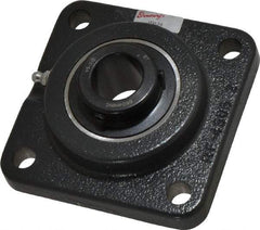 Browning - 1" ID, 4-1/4" OAL x 4-1/4" OAH 4-Bolt Flange - 2,567 Lb Static Cap, 4,381 Lb Dyn Cap, 3-1/4" Btw Mnt Hole Ctrs, Cast Iron - Americas Industrial Supply