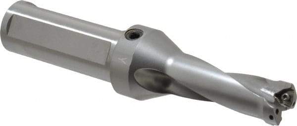 Kennametal - 63.5mm Max Drill Depth, 2.5xD, 1-1/8" Diam, Indexable Insert Drill - 2 Inserts, 1-1/4" Shank Diam, Straight Shank - Americas Industrial Supply