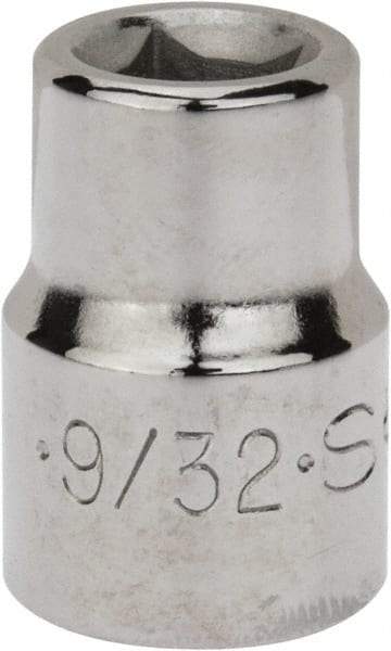 SK - 3/8" Drive, 9/32" Socket, Female Pipe Plug Socket - 4 Points, 1" OAL - Americas Industrial Supply