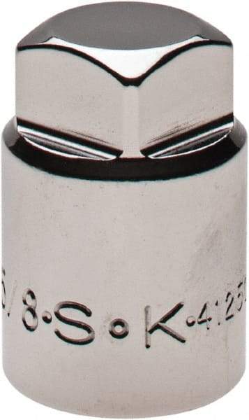 SK - 1/2" Drive, 5/8" Socket, Male Pipe Plug Socket - 4 Points, 1-3/8" OAL - Americas Industrial Supply