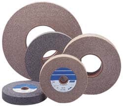 Norton - 8" Diam, 2" Face Width, 3" Center Hole, Medium Grade, Aluminum Oxide Deburring Wheel - Convolute, Hard Density 8 Grade, 4,500 RPM - Americas Industrial Supply