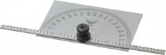 PEC Tools - 0 to 6 Inch Rule Measurement Range, 0 to 180° Angle Measurement Range, Rectangle Head Tempered Steel Protractor and Depth Gage - 1° Angle Graduation, 3-5/16 Inch Head Length, 2 Inch Head Width - Americas Industrial Supply