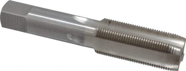 Interstate - M24x1.50 Metric Fine 4 Flute Bright Finish High Speed Steel Straight Flute Standard Hand Tap - Plug, Right Hand Thread, 4-29/32" OAL, 2-7/32" Thread Length, D7 Limit, Oversize - Americas Industrial Supply
