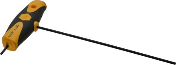 Wiha - 3/32" Hex, T-Handle Cushion Grip, Hex Key - 5-29/32" OAL, Inch System of Measurement - Americas Industrial Supply