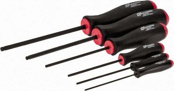 Bondhus - 6 Piece, 1.5 to 5mm Ball End Hex Driver Set - Comes in Vinyl Pouch - Americas Industrial Supply