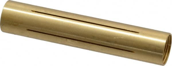 Made in USA - 1/2" Diam Through Hole Barrel Cylinder - 2-1/2" Barrel Length, Eccentric Slot - Americas Industrial Supply