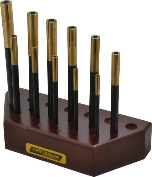 Made in USA - 11 Piece Blind Hole Lap Set - 3/16 to 1/2" Hole Diam - Americas Industrial Supply