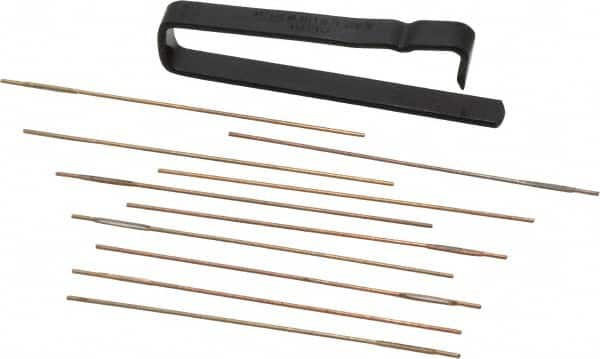 Made in USA - 2-1/2" Long x 0.04" Thick Midget Lap - 0.03" Arbor Diam, 10 Piece Set - Americas Industrial Supply