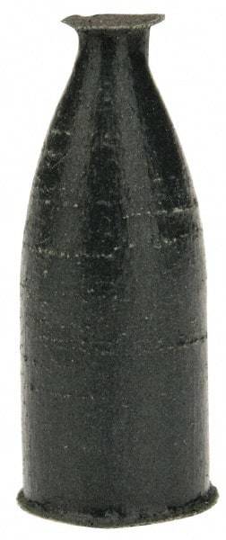 Cratex - 3/8" Max Diam x 1" Long, Cone, Rubberized Point - Very Fine Grade, Silicon Carbide, 1/8" Arbor Hole, Unmounted - Americas Industrial Supply
