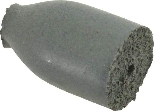 Cratex - 1/2" Max Diam x 7/8" Long, Cone, Rubberized Point - Coarse Grade, Silicon Carbide, 1/8" Arbor Hole, Unmounted - Americas Industrial Supply