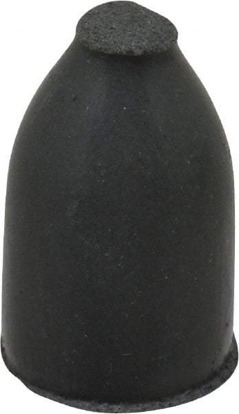 Cratex - 1/2" Max Diam x 7/8" Long, Cone, Rubberized Point - Very Fine Grade, Silicon Carbide, 1/8" Arbor Hole, Unmounted - Americas Industrial Supply