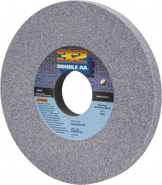 Norton - 12" Diam x 3" Hole x 1" Thick, H Hardness, 46 Grit Surface Grinding Wheel - Aluminum Oxide, Type 1, Coarse Grade, 2,070 Max RPM, Vitrified Bond, No Recess - Americas Industrial Supply