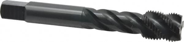 OSG - 5/8-18 UNF 4 Flute 2B Modified Bottoming Spiral Flute Tap - Vanadium High Speed Steel, Oxide Finish, 100mm OAL, Right Hand Flute, Right Hand Thread, Series 220 - Americas Industrial Supply