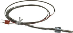 Thermo Electric - 32 to 900°F, J Universal Temp, Thermocouple Probe - 4-1/2 Ft. Cable Length, Stripped Ends with Spade Lugs, 1/4 Inch Probe Sheath Length, 1 Sec Response Time - Americas Industrial Supply