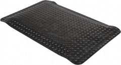 Wearwell - 3' Long x 2' Wide, Dry Environment, Anti-Fatigue Matting - Black, Vinyl with Nitrile Blend Base, Beveled on 4 Sides - Americas Industrial Supply