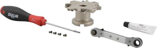 Iscar - Shell Mount A Connection, 0.88" Depth of Cut, 3" Cutter Diam, 3/4" Hole Diam, 8 Tooth Indexable Slotting Cutter - FDN-LN12 Toolholder, LNET Insert - Americas Industrial Supply