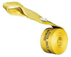 Lift-All - 27' Long x 4" Wide, 5,000 Lb Vertical Capacity, Polyester Web Sling - Yellow - Americas Industrial Supply