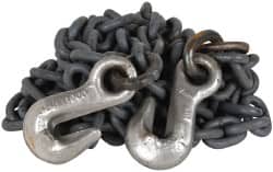 Lift-All - 10' Long x 1-29/32" Wide, 4,300 Lb Basket Capacity, Alloy Steel Web Sling - 4,300 Lb Choker Capacity, SGG Chain Sling, 9/32" Diam Chain, Natural, Single Style - Americas Industrial Supply