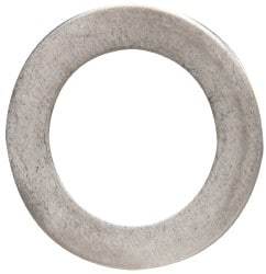 Made in USA - 0.03" Thick, 7/8" Inside x 1-3/8" OD, Round Shim - 3/4" Screw, Uncoated 302/304 Stainless Steel - Americas Industrial Supply