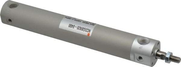 SMC PNEUMATICS - 3/4" Bore Double Acting Air Cylinder - 1/8 Port, 1/4-28 Rod Thread, 140 Max psi, 40 to 140°F - Americas Industrial Supply