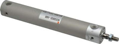 SMC PNEUMATICS - 3/4" Bore Double Acting Air Cylinder - 1/8 Port, 1/4-28 Rod Thread, 140 Max psi, 40 to 140°F - Americas Industrial Supply