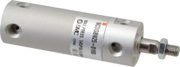 SMC PNEUMATICS - 1" Bore Double Acting Air Cylinder - 1/8 Port, 5/16-24 Rod Thread, 140 Max psi, 40 to 140°F - Americas Industrial Supply