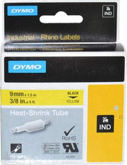 Dymo - 60" Long, Yellow Heat Shrinkable Polyolefin Heat Shrink Tubing - For RhinoPRO 3000 - Americas Industrial Supply