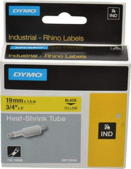 Dymo - 60" Long, Yellow Heat Shrinkable Polyolefin Heat Shrink Tubing - For RhinoPRO 3000 - Americas Industrial Supply