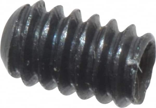 Value Collection - #0-80 UNF, 3/32" OAL, Cup Point Set Screw - Grade 8 Alloy Steel, 0.028" Key - Americas Industrial Supply