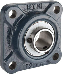 Value Collection - 1" ID, 3-3/4" OAW x 3-3/4" OAL x 3-3/4" OAH 4-Bolt High Temperature Flange Bearing - 1,740 Lb Static Cap, 3,100 Lb Dyn Cap, 2-3/4" Btw Mnt Hole Ctrs, 5/8" Base-to-Ctr Ht, Cast Iron - Americas Industrial Supply