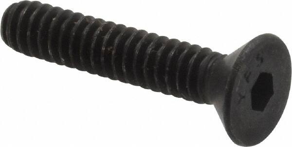 Value Collection - #10-24 UNC Hex Socket Drive, 82° Flat Screw - Alloy Steel, Black Oxide Finish, Fully Threaded, 1" OAL - Americas Industrial Supply