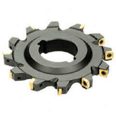 Iscar - Arbor Hole Connection, 12mm Cutting Width, 33mm Depth of Cut, 125mm Cutter Diam, 40mm Hole Diam, 12 Tooth Indexable Slotting Cutter - SDN Toolholder, Q/XPMT Insert, Right Hand Cutting Direction - Americas Industrial Supply