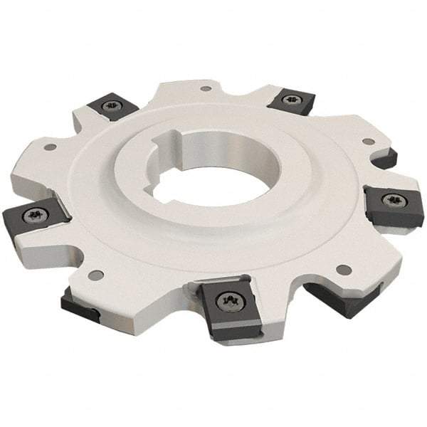 Iscar - Arbor Hole Connection, 0.6693" Depth of Cut, 80mm Cutter Diam, 1-1/16" Hole Diam, 8 Tooth Indexable Slotting Cutter - SDN-LN12 Toolholder, LNET Insert - Americas Industrial Supply